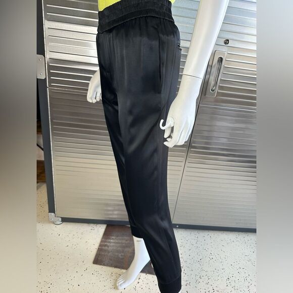 DKNY Black Satin Pull On Joggers XS Petite - Picture 4 of 10